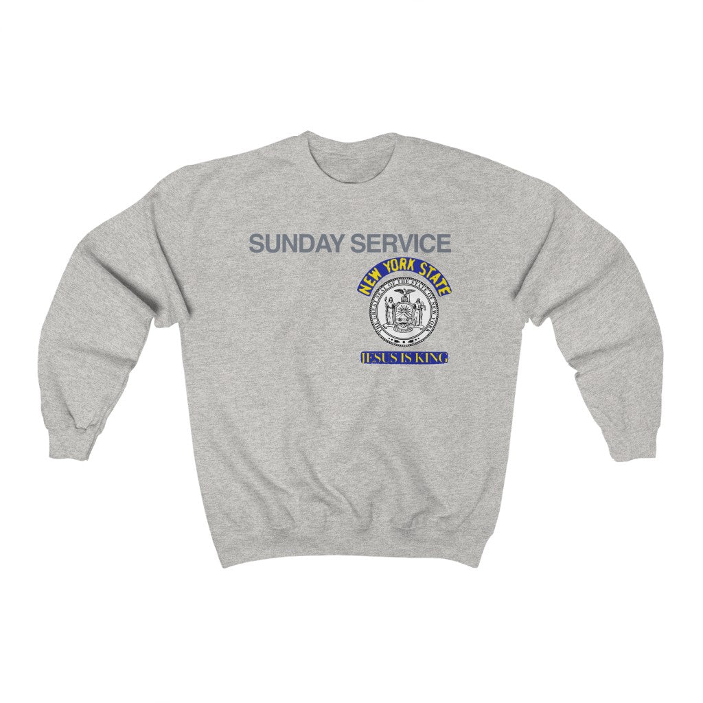 Jesus is King New York Seal Inspired Unisex Ultra Cotton Crewneck - Kanye West Sunday Service Tour Merch-Ash-S-Bootlg