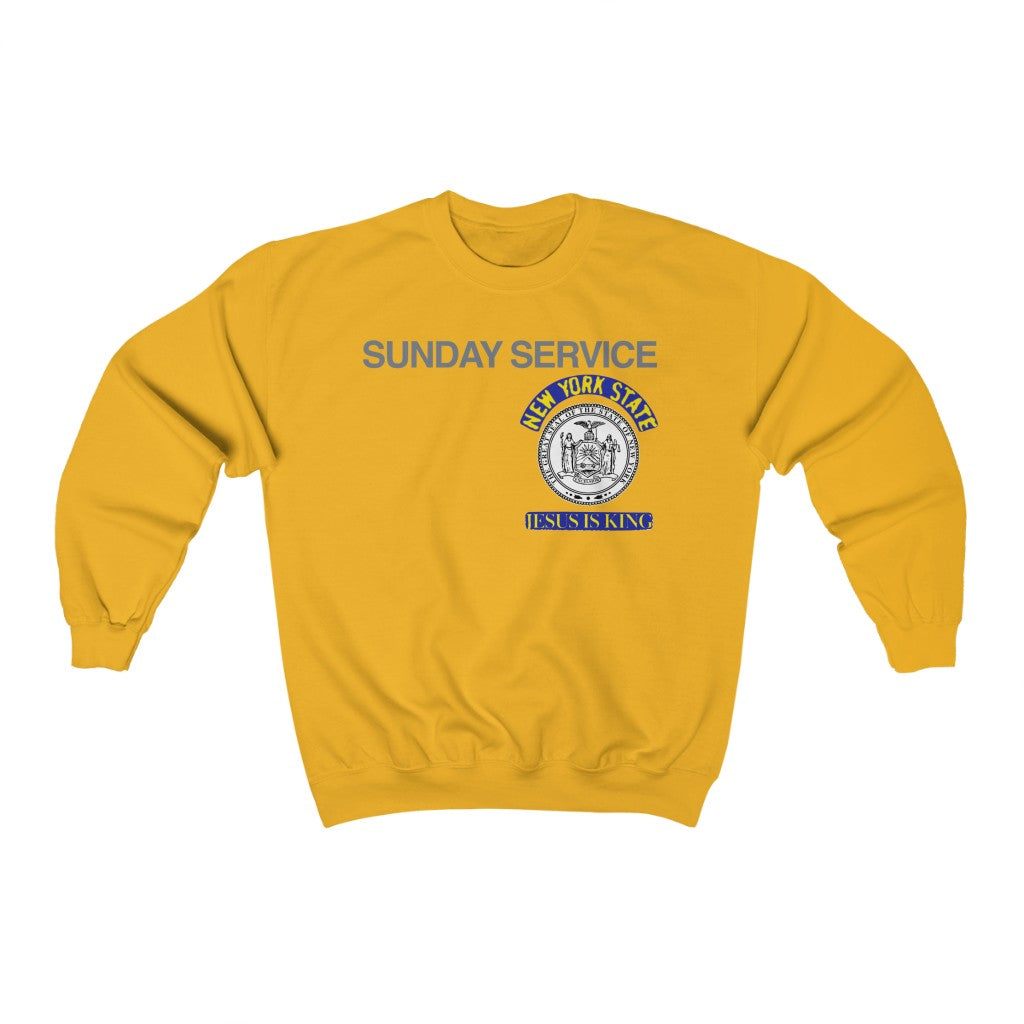 Jesus is King New York Seal Inspired Unisex Ultra Cotton Crewneck - Kanye West Sunday Service Tour Merch-Gold-S-Bootlg
