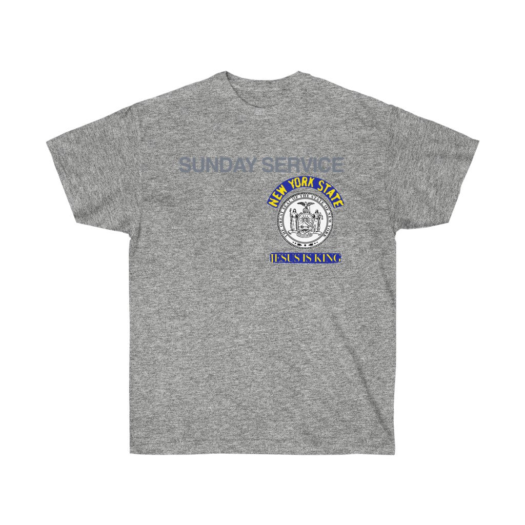 Jesus is King New York Seal T-Shirt-S-Sport Grey-Bootlg