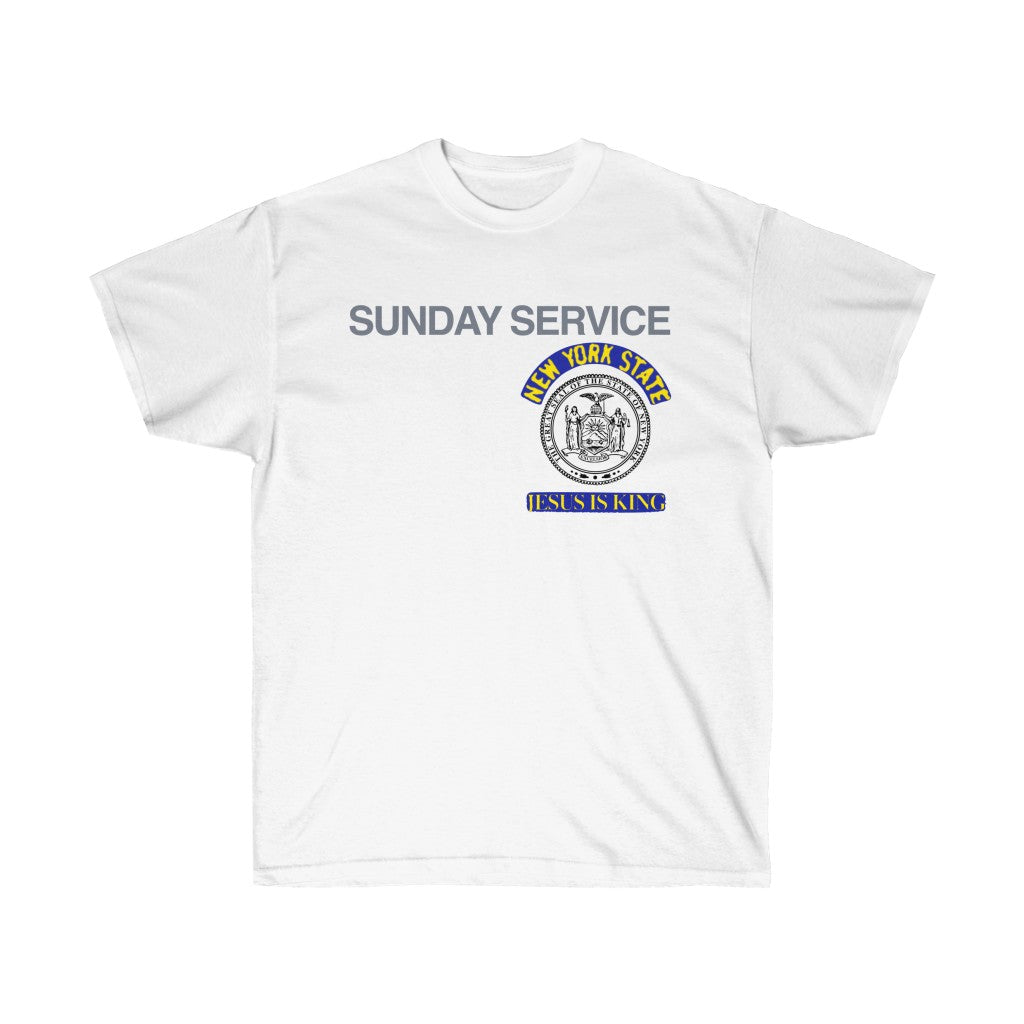 Jesus is King New York Seal T-Shirt-L-White-Bootlg