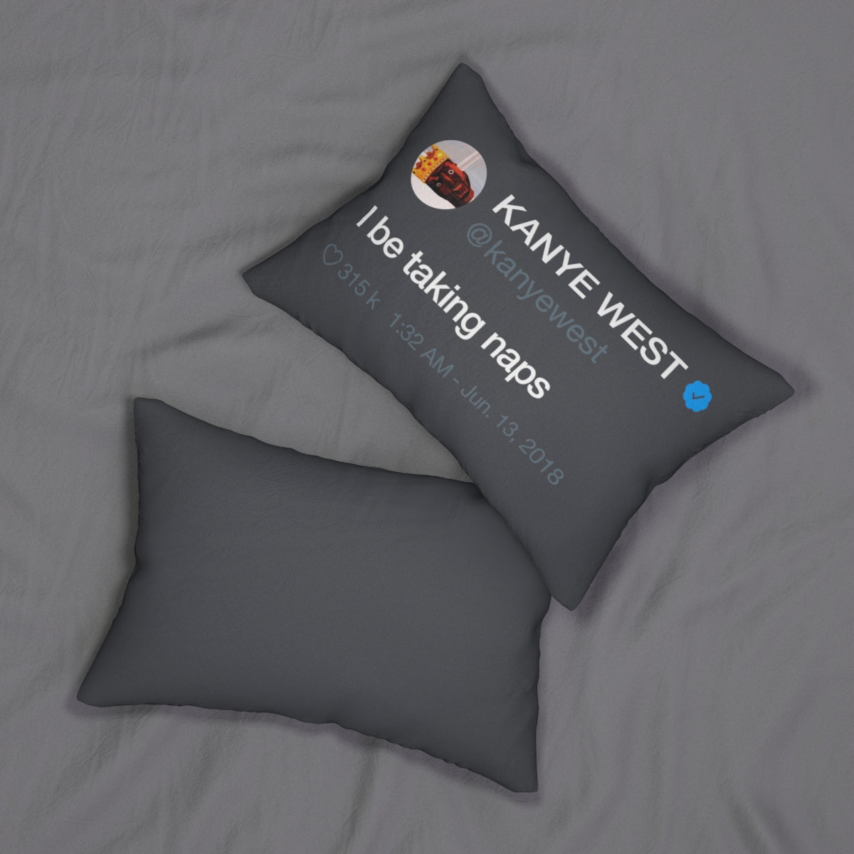 Kanye West Dark Naps Pillow + Pillow Sham - I be taking naps-Bootlg