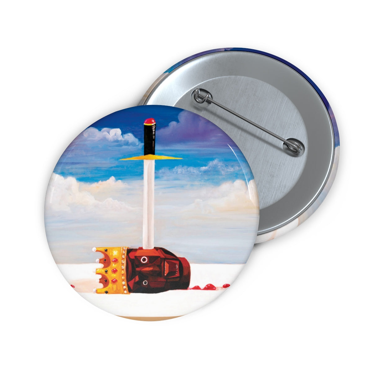 Kanye West inspired Dark Twisted Fantasy Pin Buttons-2"-Bootlg