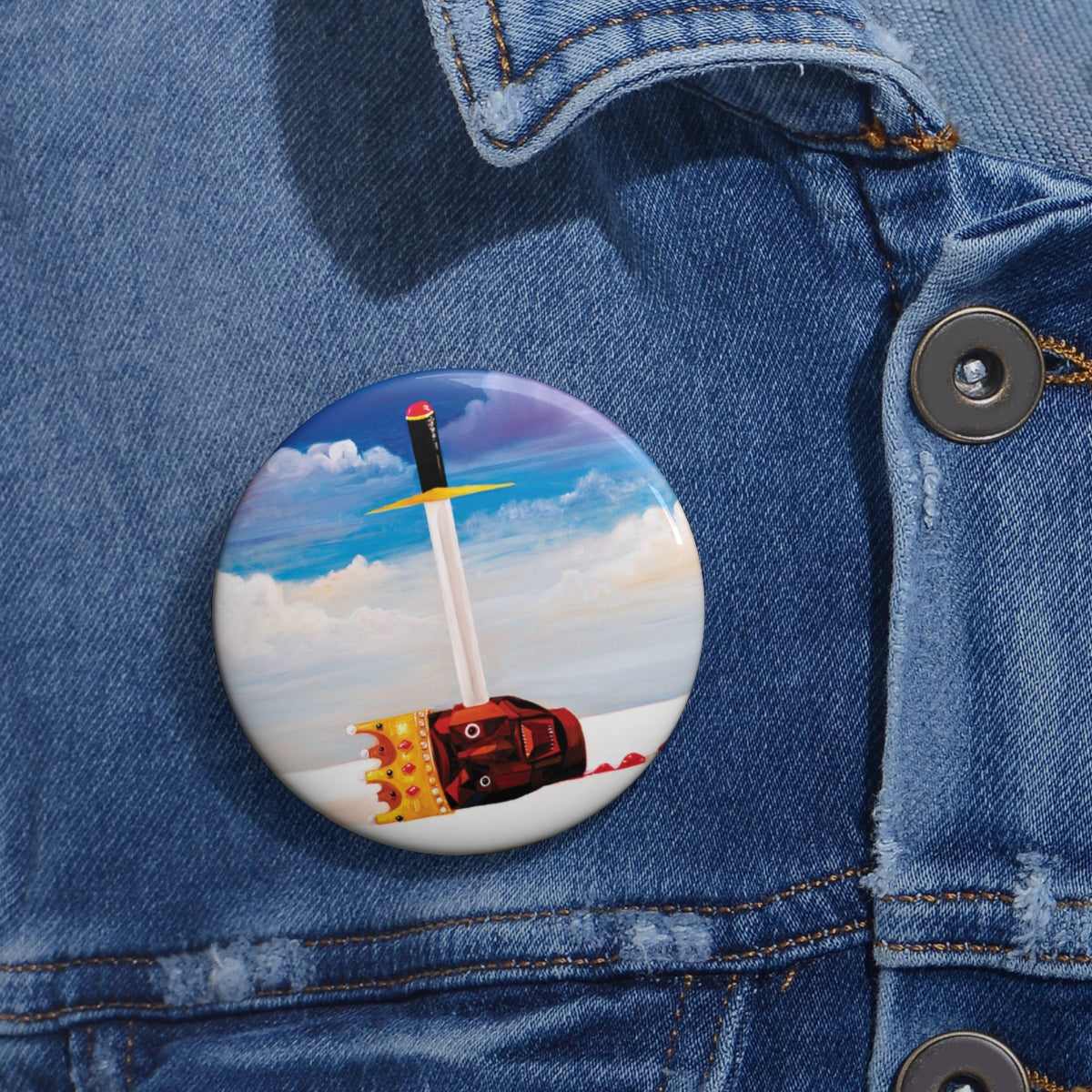 Kanye West inspired Dark Twisted Fantasy Pin Buttons-Bootlg