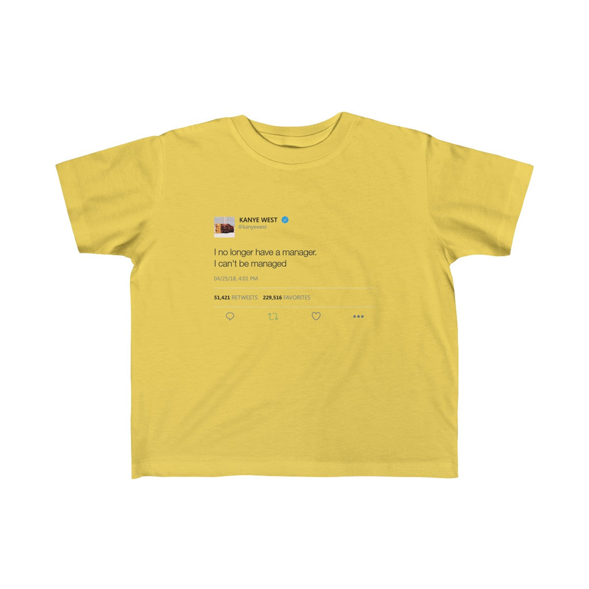 Kid's Fine Jersey Tee - I no longer Have a Manager, I can't be managed-Butter-5T-6T-Bootlg