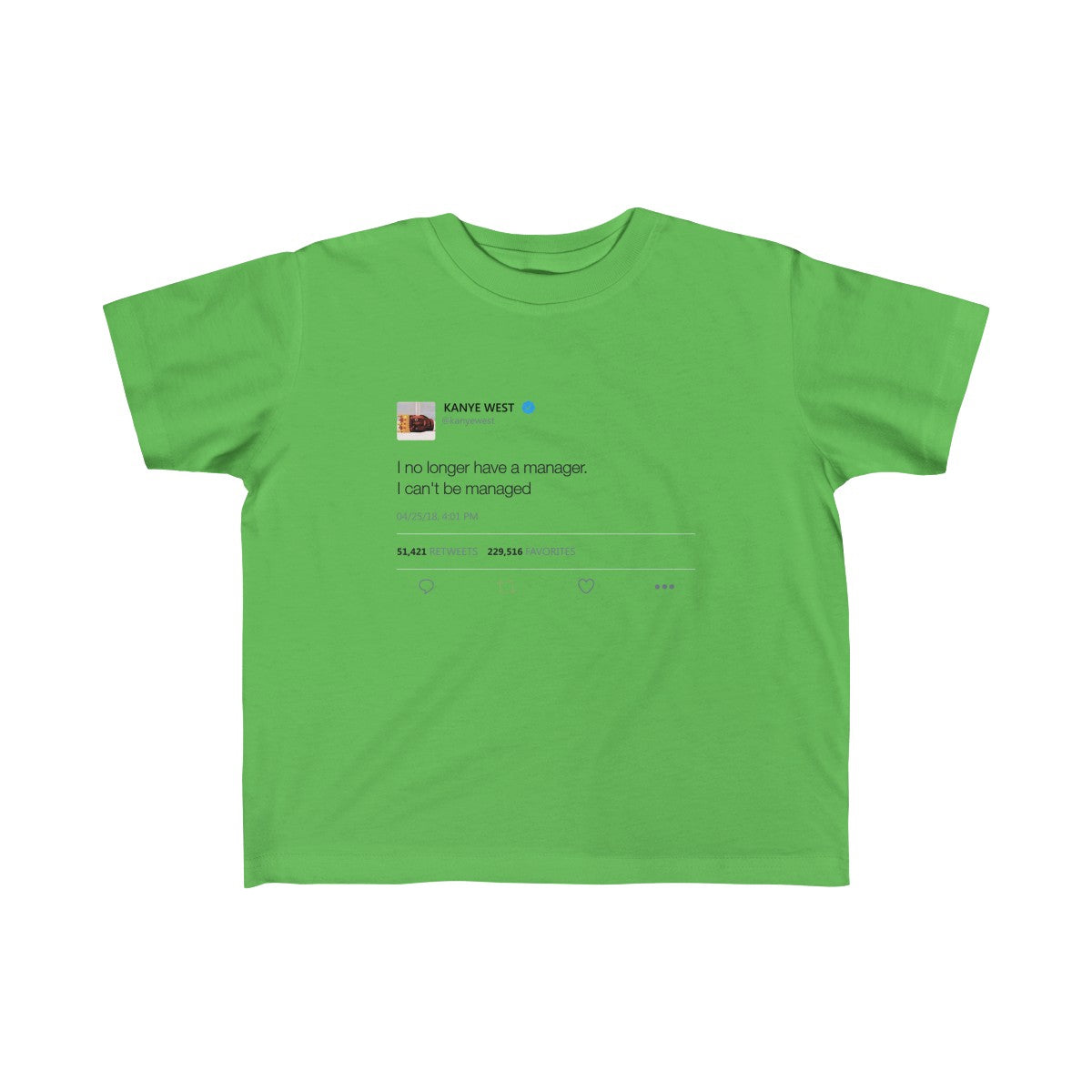 Kid's Fine Jersey Tee - I no longer Have a Manager, I can't be managed-Apple-5T-6T-Bootlg