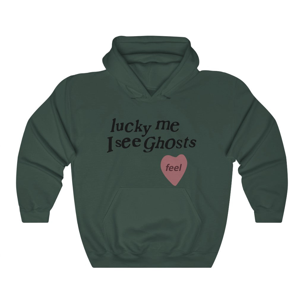 Kids See Ghosts Hoodie - Lucky Me I See Ghosts-S-Forest Green-Bootlg