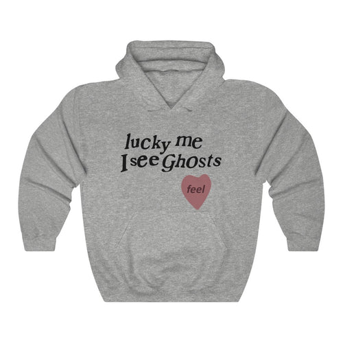 Kids See Ghosts Hoodie - Lucky Me I See Ghosts-L-Sport Grey-Bootlg