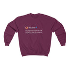 Last Night I had cereal with milk for the first time. Life changing Kylie Jenner Tweet Inspired Unisex Ultra Cotton Crewneck-Maroon-S-Bootlg