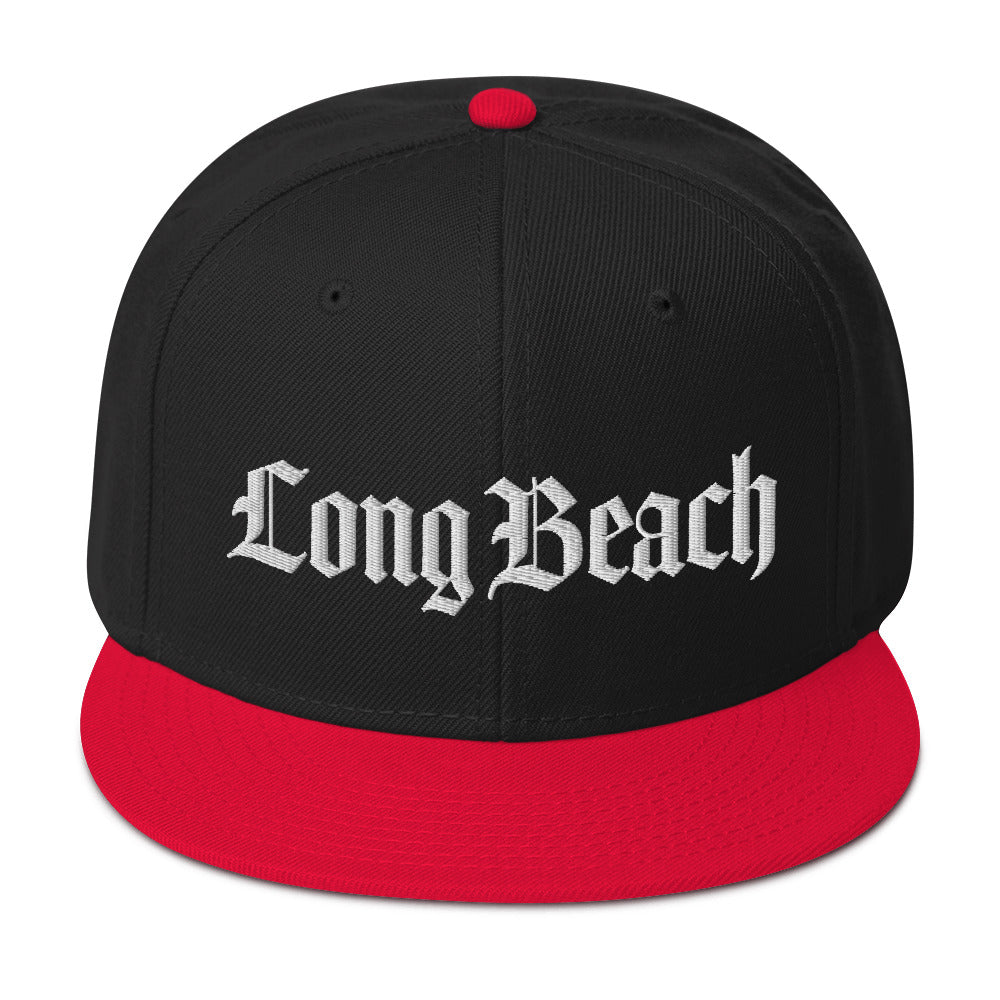 Long Beach Gangsta West Side Snapback Cap-Red / Black / Black-Bootlg