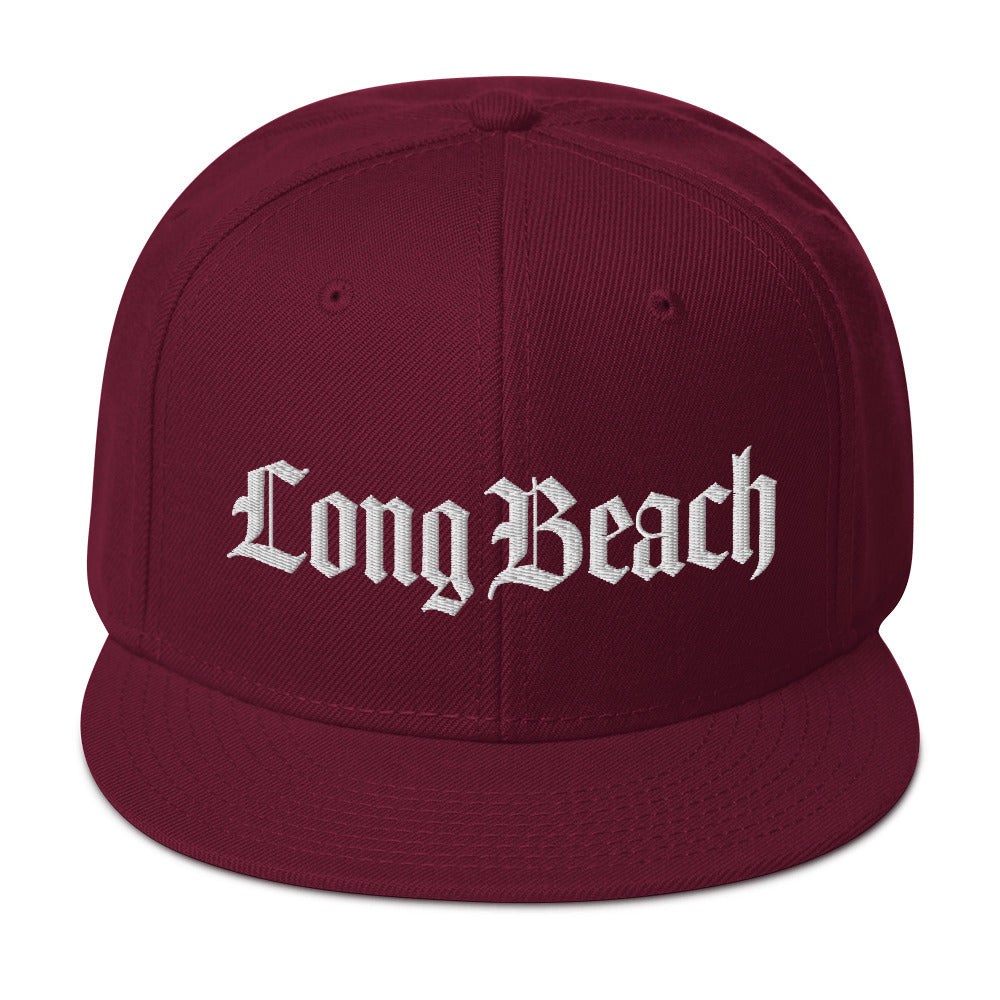 Long Beach Gangsta West Side Snapback Cap-Burgundy maroon-Bootlg