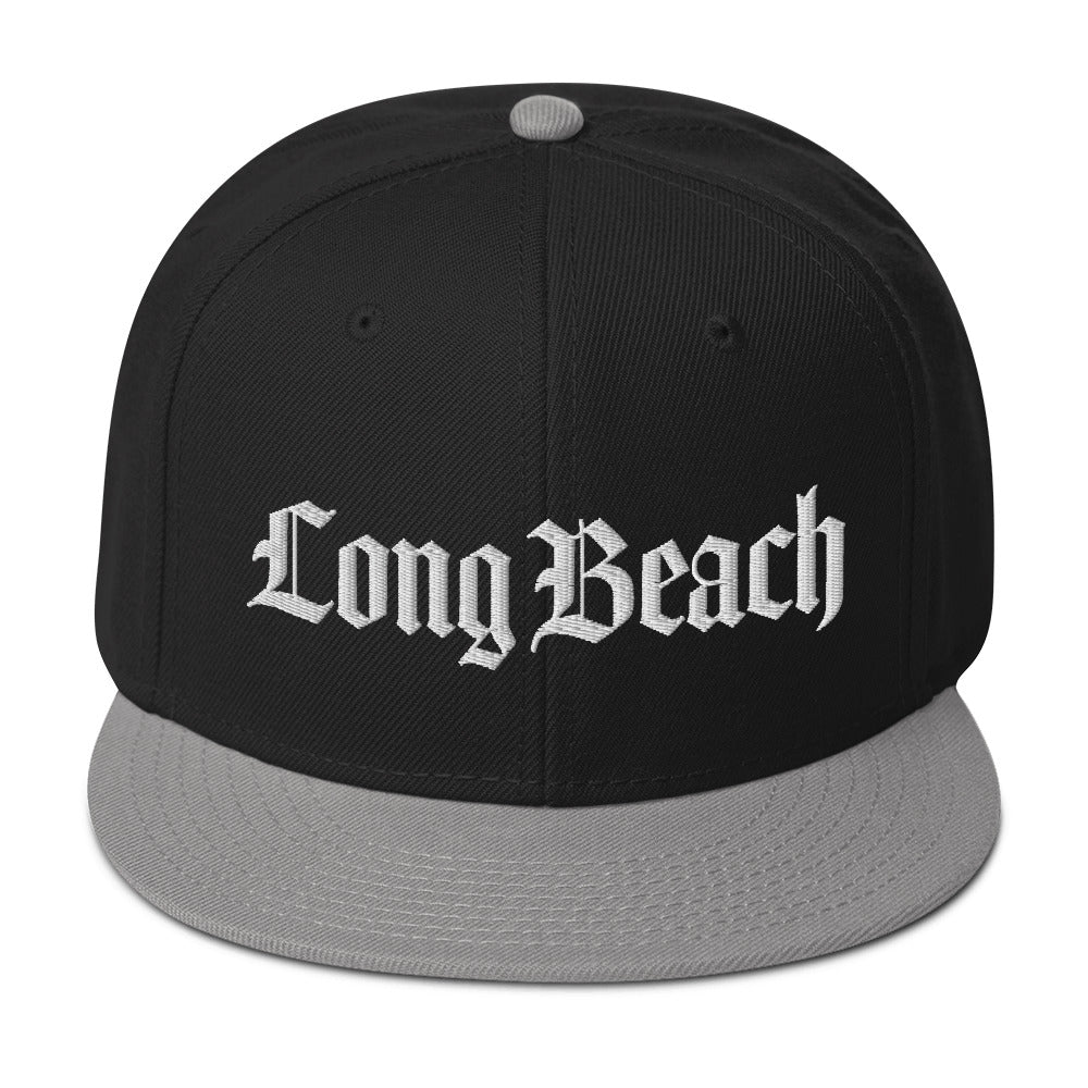 Long Beach Gangsta West Side Snapback Cap-Gray / Black / Black-Bootlg