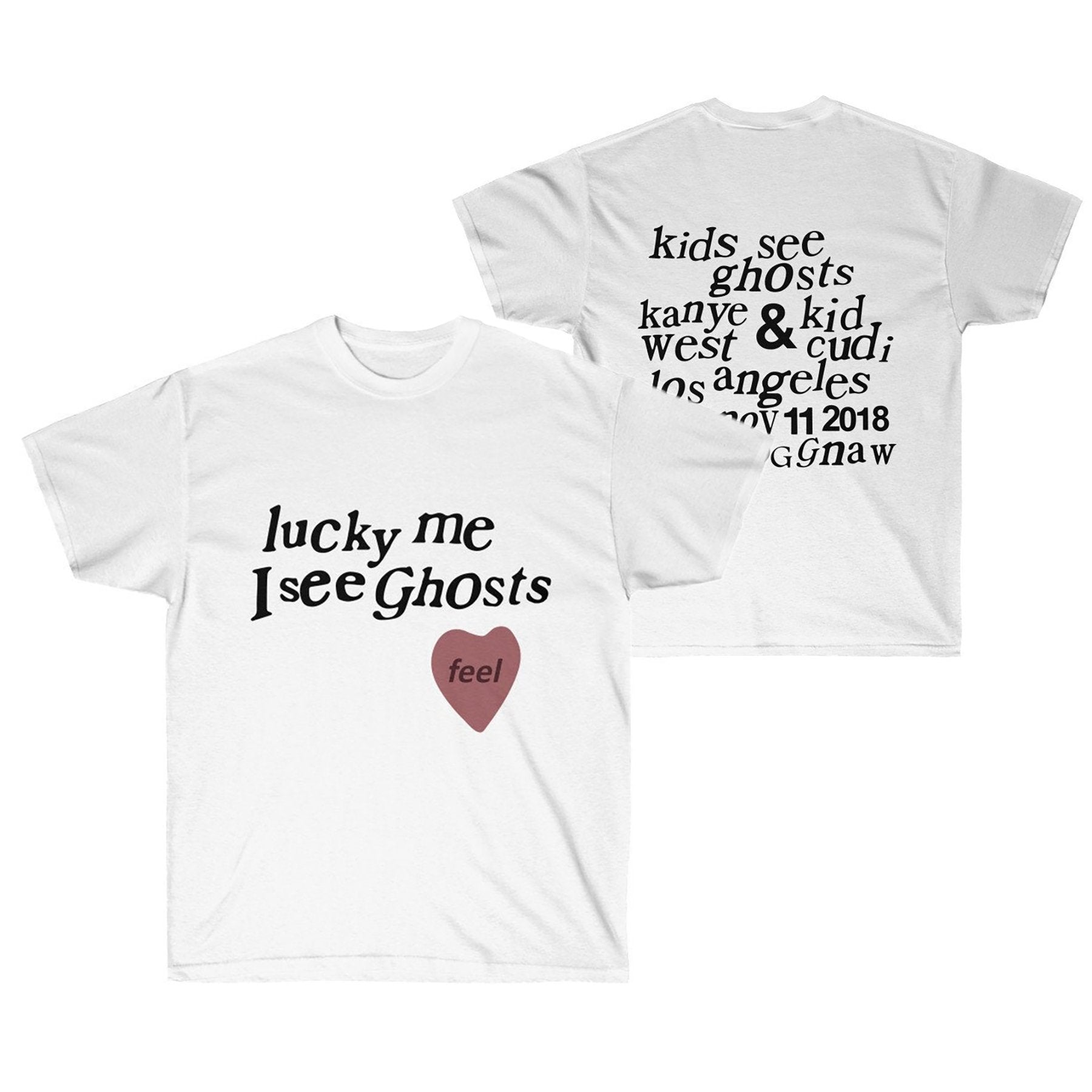 Lucky Me I See Ghosts T-Shirt-S-White-Bootlg