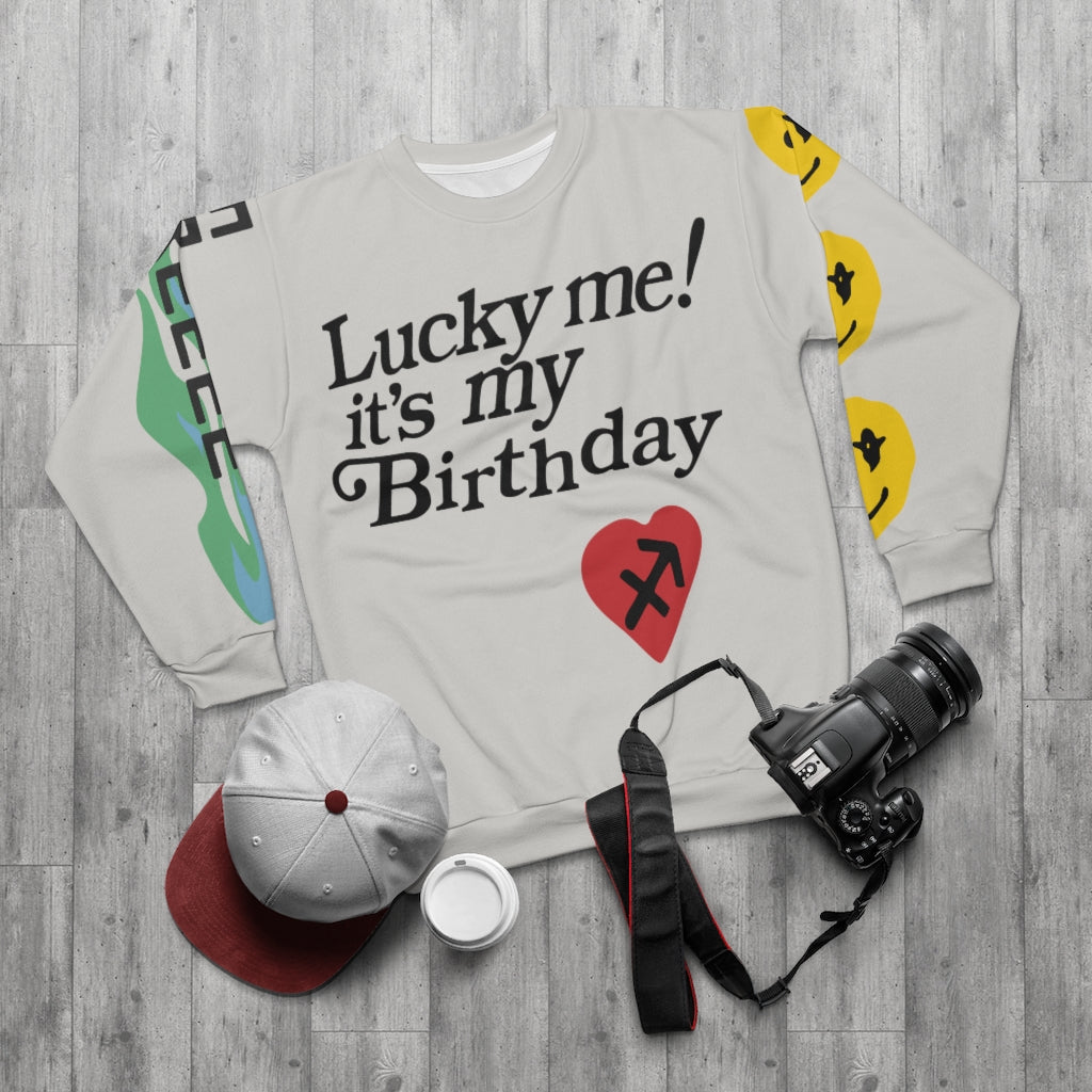 Lucky me! It's my Birthday Kids See Ghosts Crewneck-Bootlg