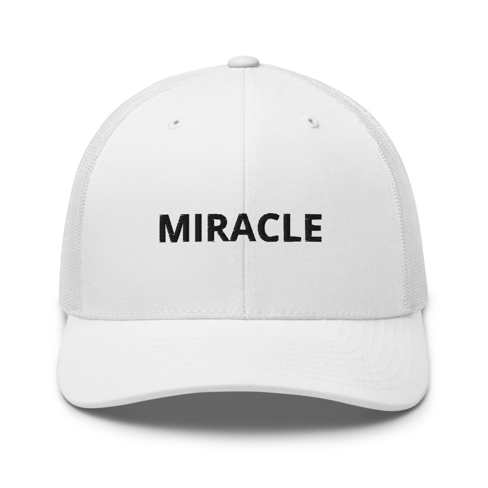 Miracle Trucker Cap Hat - Justin Bieber Inspired-White-Bootlg