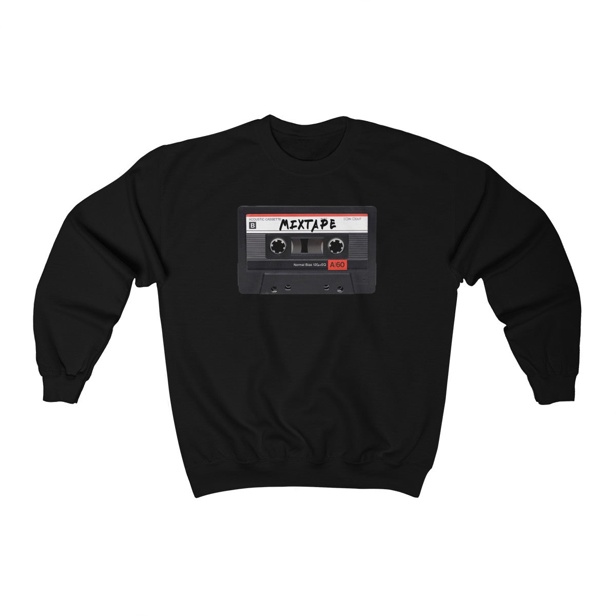Mixtape Tape Heavy Blend™ Crewneck Sweatshirt-Black-S-Bootlg