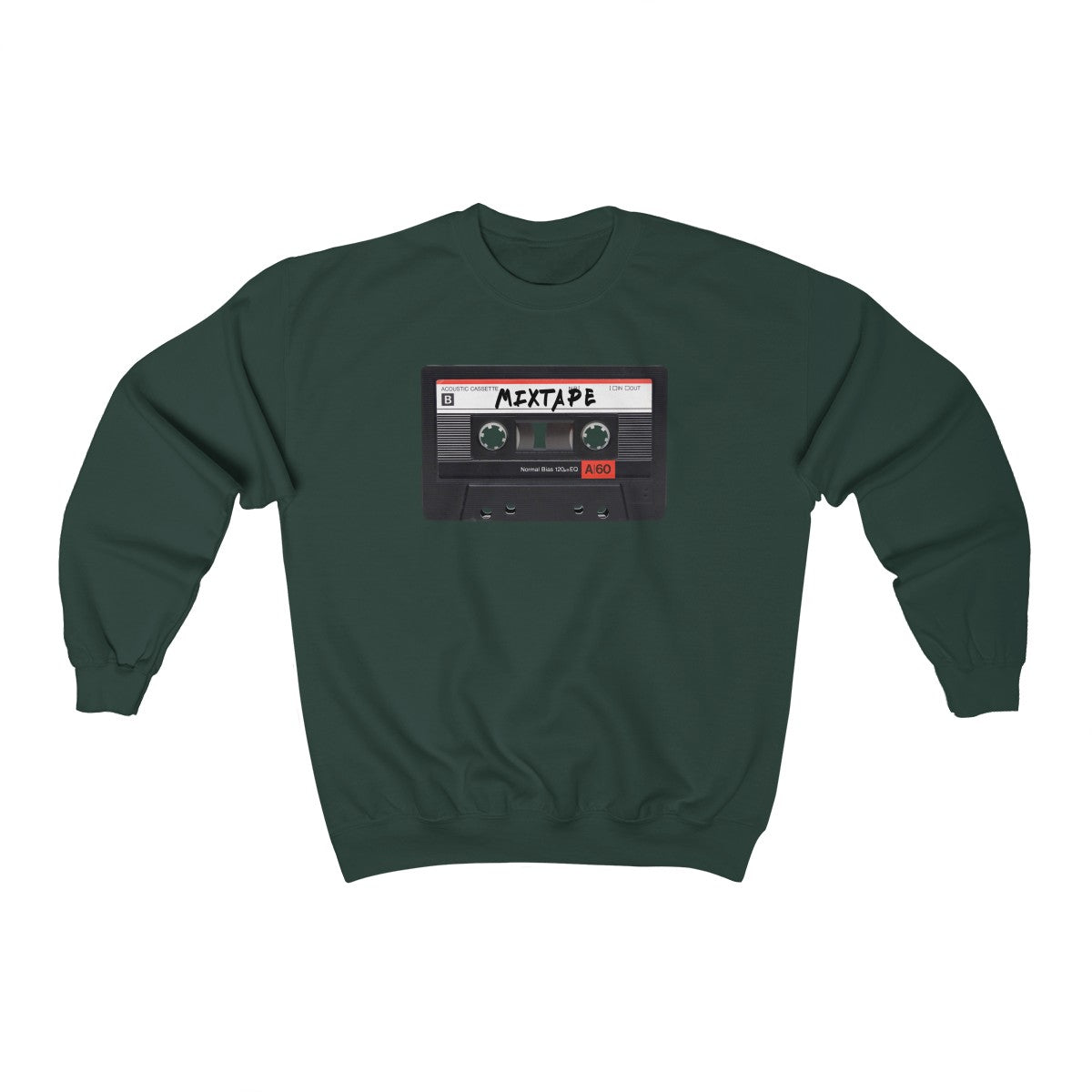 Mixtape Tape Heavy Blend™ Crewneck Sweatshirt-Forest Green-S-Bootlg