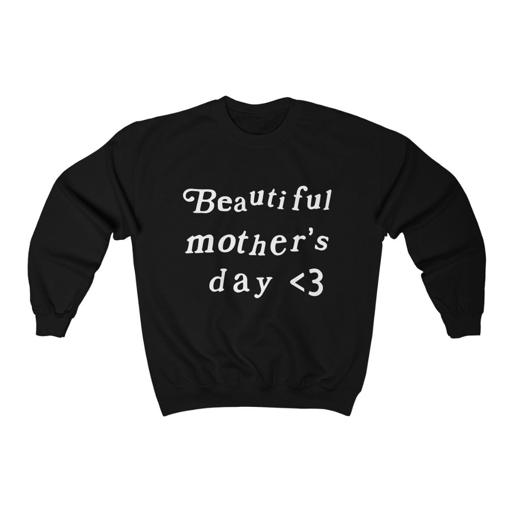 Mother's Day Kanye West Kids See Ghosts Inspired Crewneck Sweatshirt Merch-Black-S-Bootlg