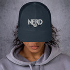 NERD Brain Logo Trucker Cap - Pharrell WIlliams Inspired-Navy-Bootlg