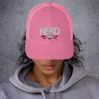 NERD Brain Logo Trucker Cap - Pharrell WIlliams Inspired-Pink-Bootlg