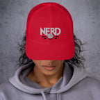 NERD Brain Logo Trucker Cap - Pharrell WIlliams Inspired-Red-Bootlg