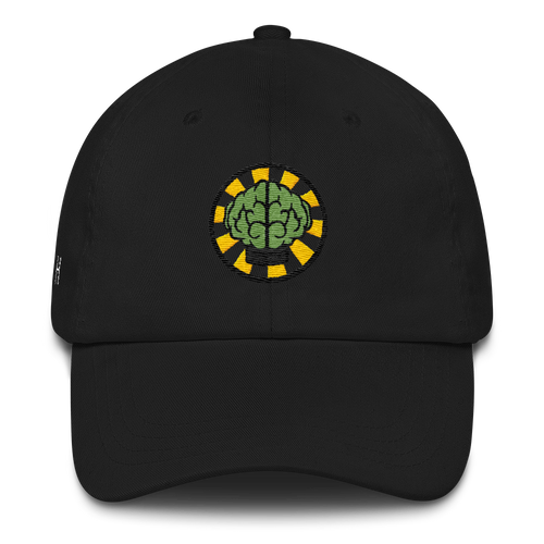 NERD Brain logo embroidery Dad cap snapback. Pharrell Williams, Chad Hugo & Shay Haley.-Black-Bootlg