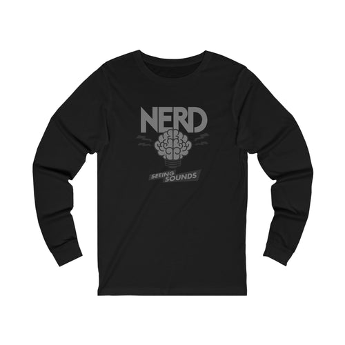 NERD Seeing Sounds Inspired Unisex brain Long Sleeve Tee-Black-XS-Bootlg