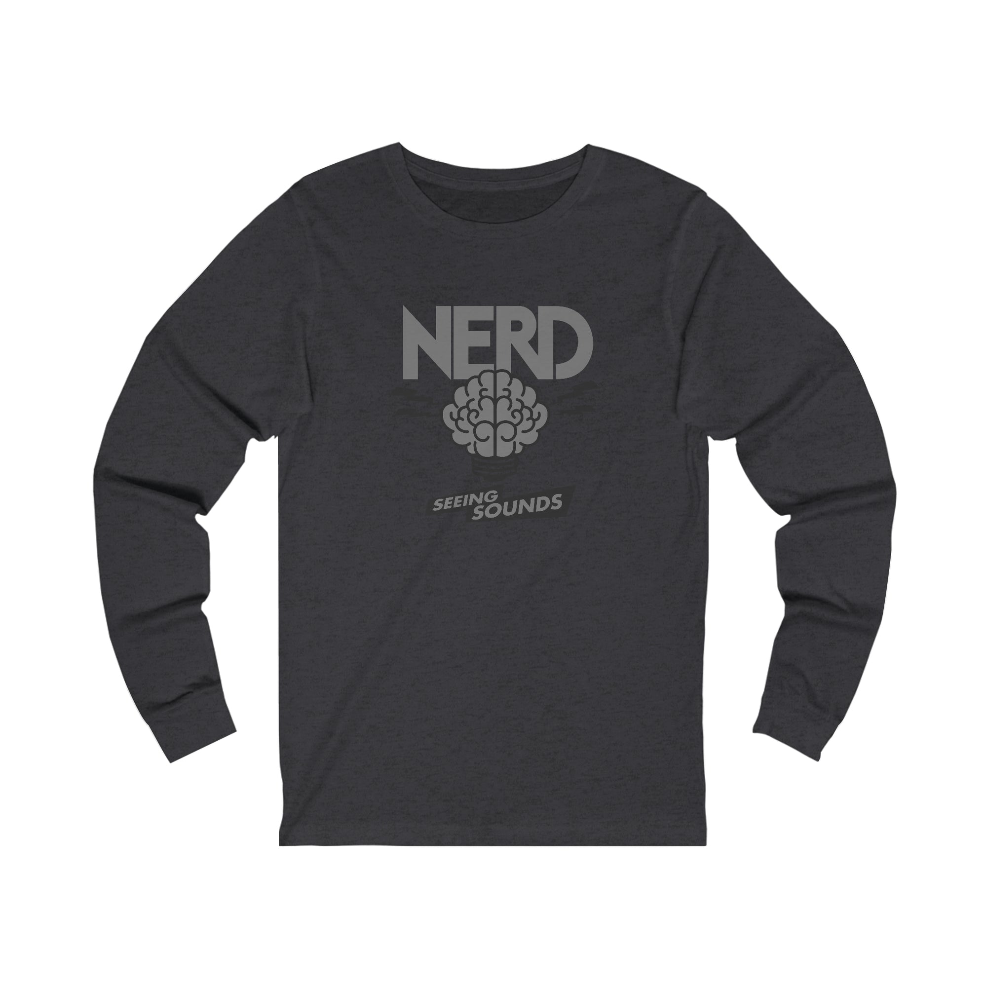 NERD Seeing Sounds Inspired Unisex Long Sleeve Tee-Dark Grey Heather-XS-Bootlg