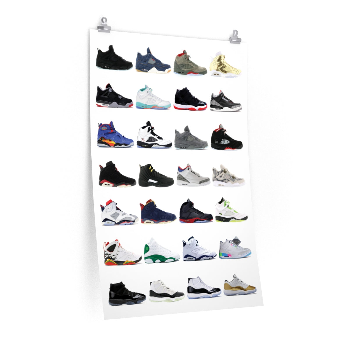 Nike Air Jordans Hall of Fame Poster - Michael Jordan Wall Art-24″ × 36″-Bootlg