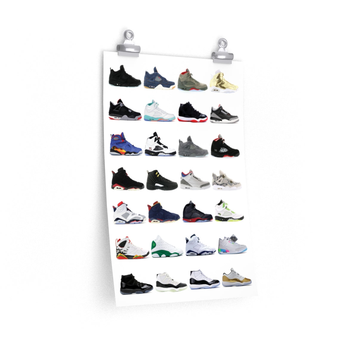 Nike Air Jordans Hall of Fame Poster - Michael Jordan Wall Art-12″ × 18″-Bootlg