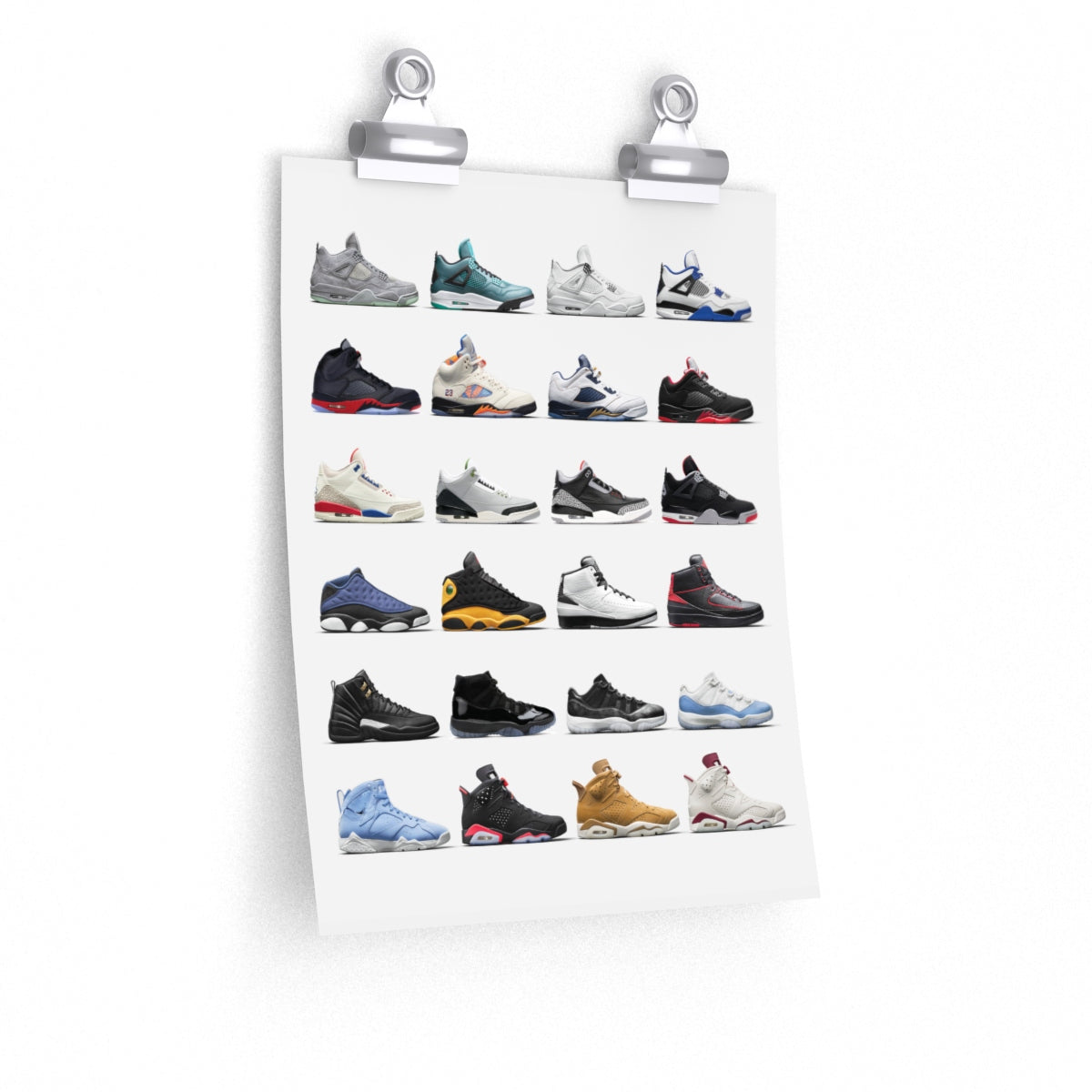 Nike Air Jordans Hall of Fame Poster - Michael Jordan Wall Art-Bootlg