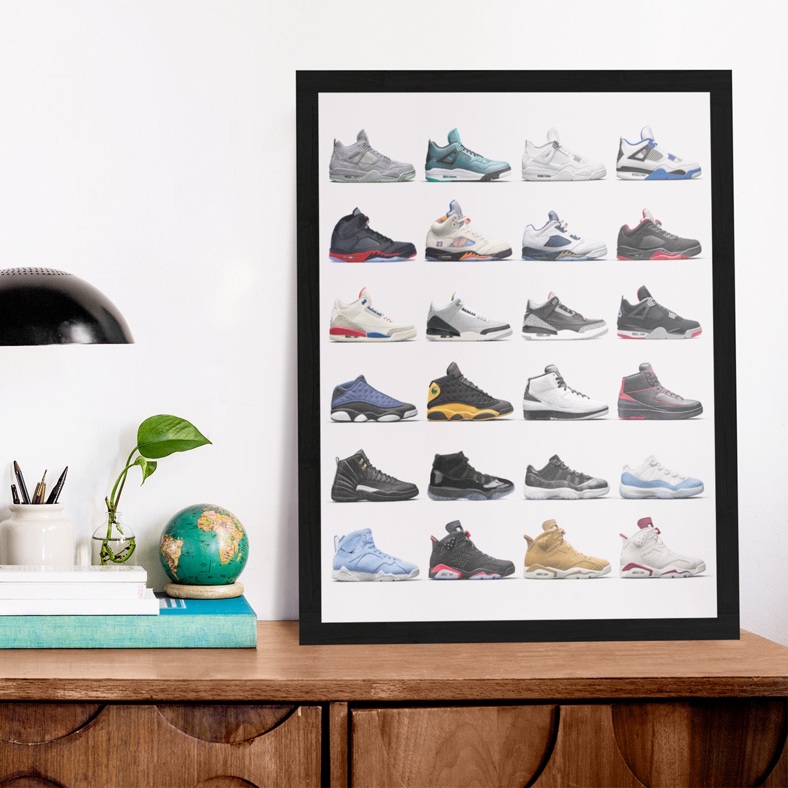 Nike Air Jordans Hall of Fame Poster - Michael Jordan Wall Art-Bootlg