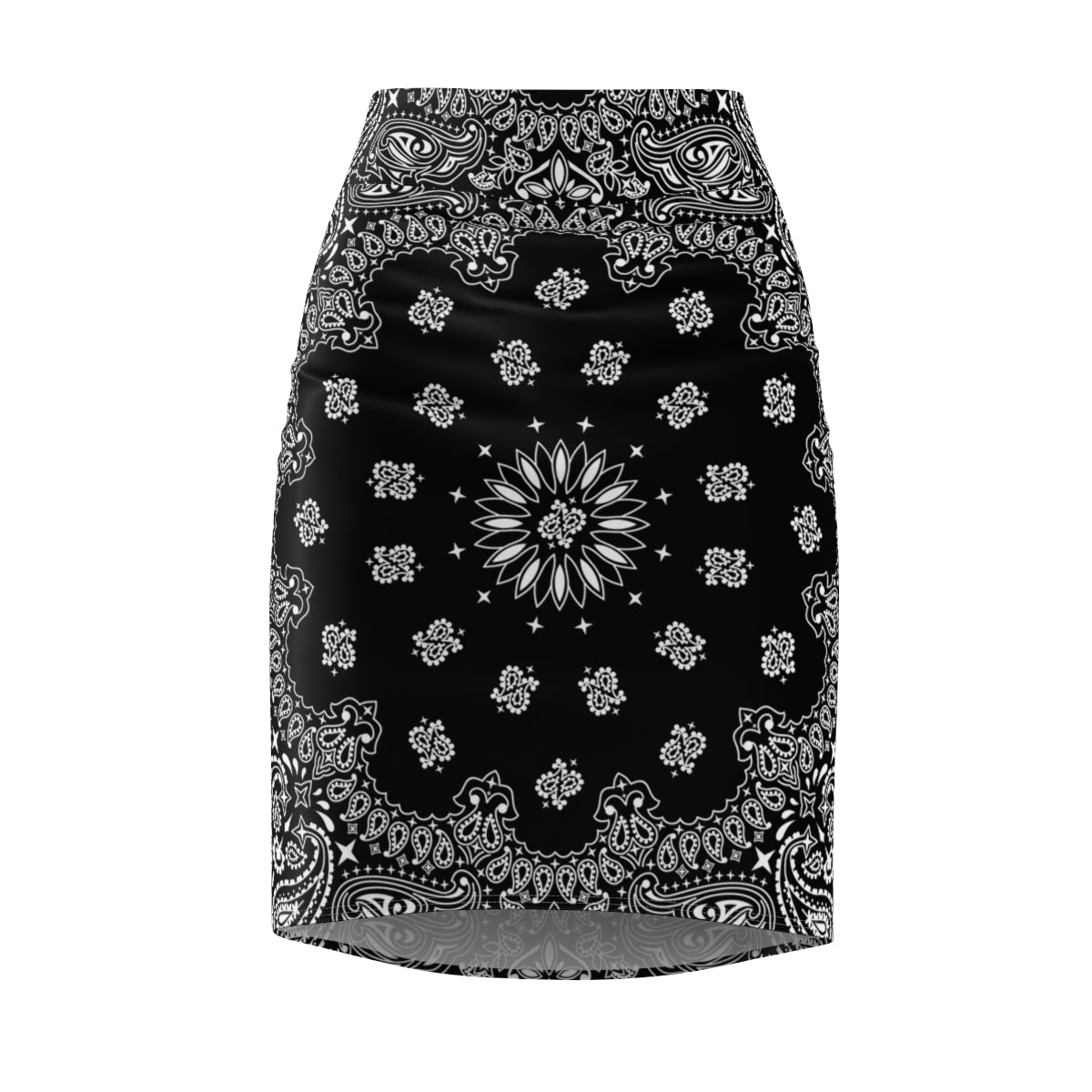 OG Black Bandana Women's Pencil Skirt-Bootlg