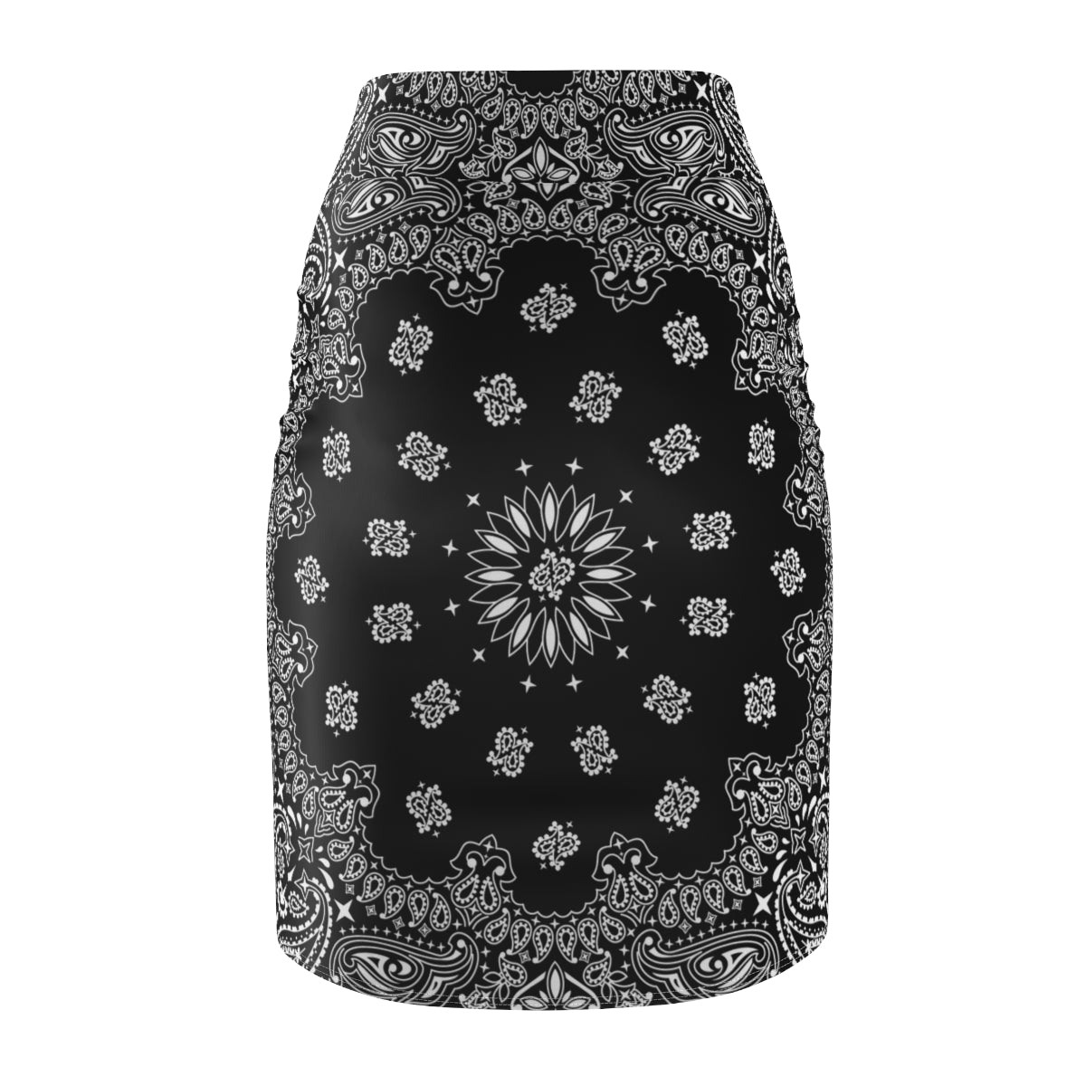 OG Black Bandana Women's Pencil Skirt-Bootlg