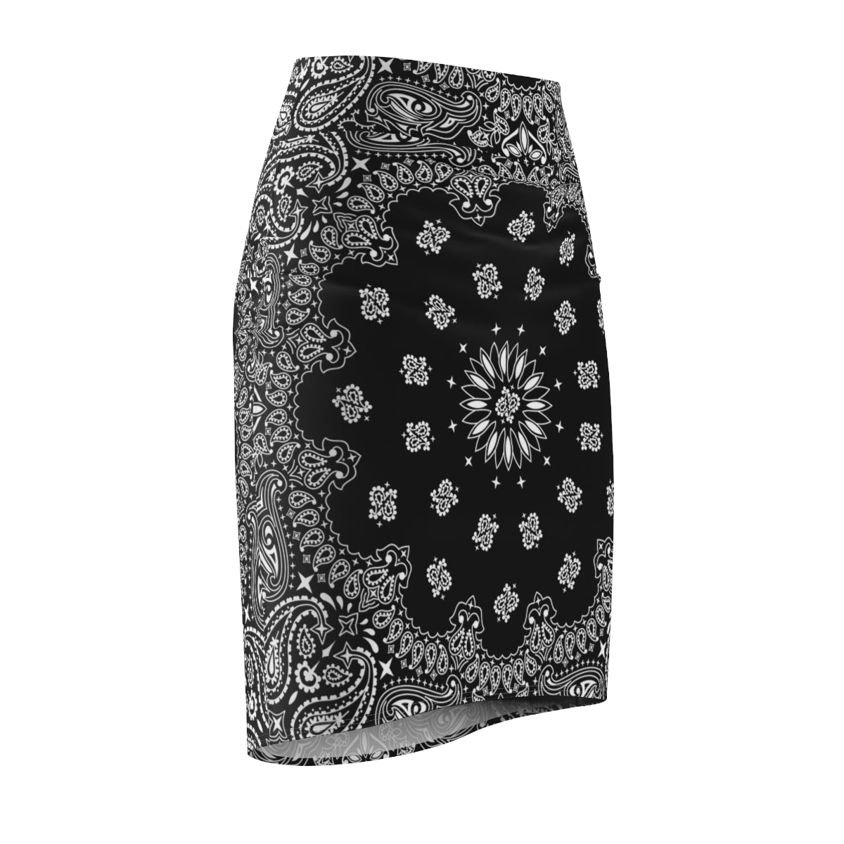 OG Black Bandana Women's Pencil Skirt-Bootlg