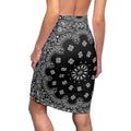 OG Black Bandana Women's Pencil Skirt-XS-4 oz.-Bootlg