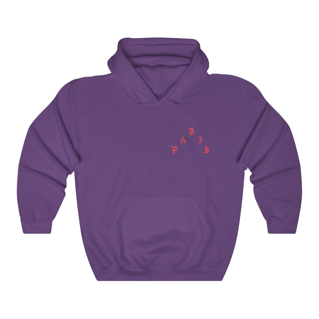 Paris I Feel Like Pablo Unisex Heavy Blend Hooded Sweatshirt-Purple-S-Bootlg
