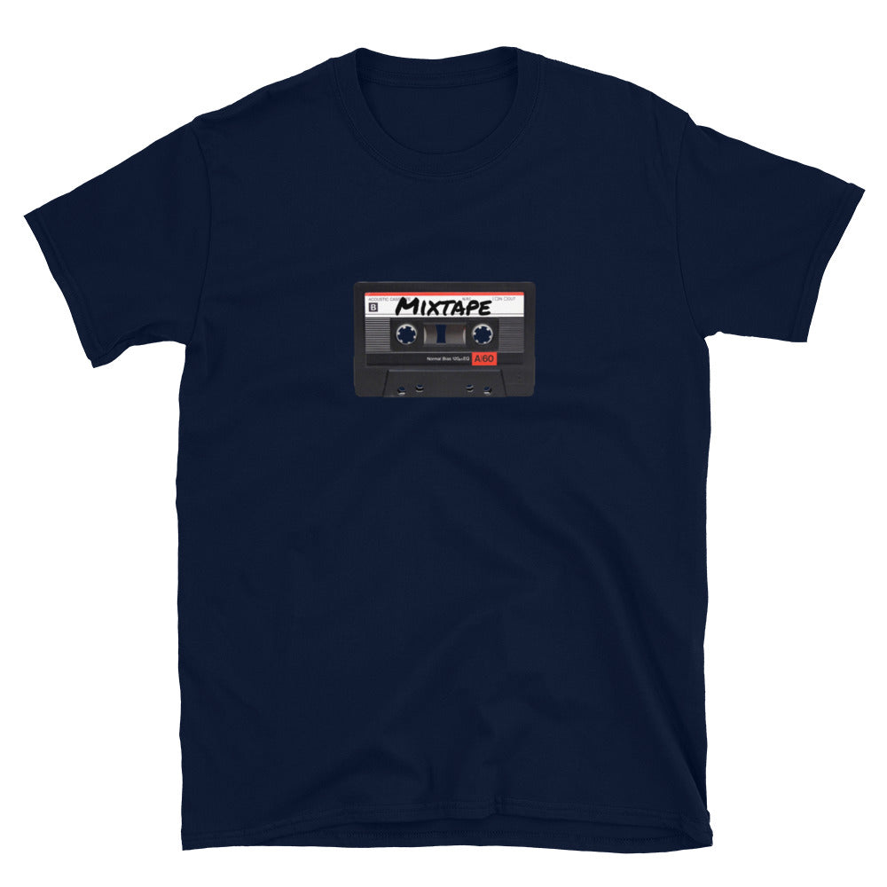 Personalized Mixtape Cassette T-Shirt-Navy-S-Bootlg