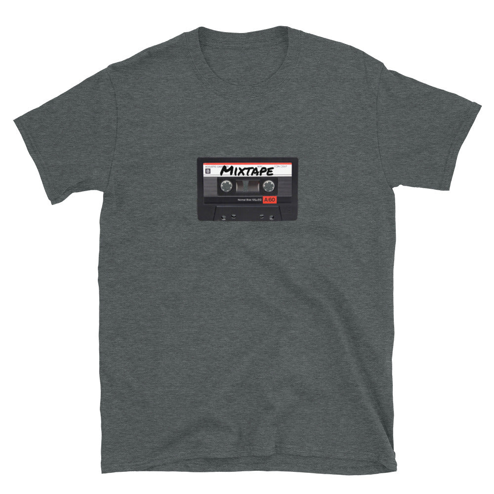 Personalized Mixtape Cassette T-Shirt-Dark Heather-S-Bootlg
