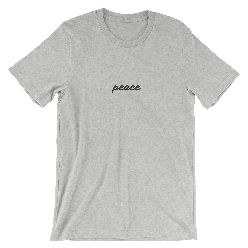 Personalized chest embroidery word T-Shirt-Athletic Heather-S-Bootlg
