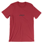 Personalized chest embroidery word T-Shirt-Red-S-Bootlg