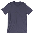 Personalized chest embroidery word T-Shirt-Heather Midnight Navy-XS-Bootlg