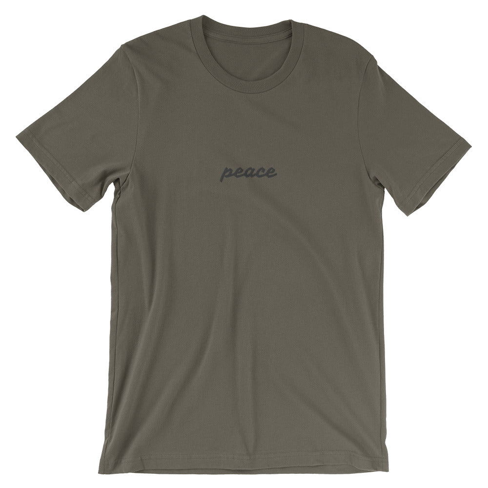 Personalized chest embroidery word T-Shirt-Army-S-Bootlg