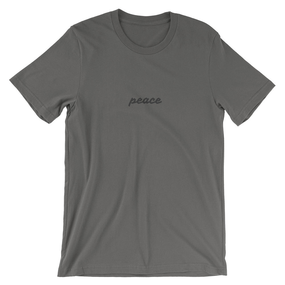 Personalized chest embroidery word T-Shirt-Asphalt-S-Bootlg
