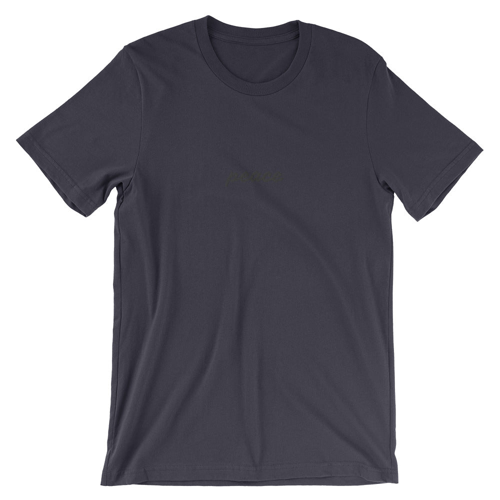 Personalized chest embroidery word T-Shirt-Navy-XS-Bootlg