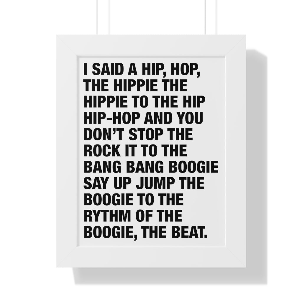 Rappers Delight Framed Poster print-11" × 14"-White-Bootlg
