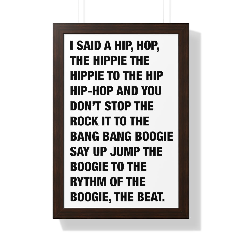 Rappers Delight Framed Poster print-16″ × 24″-Walnut-Bootlg