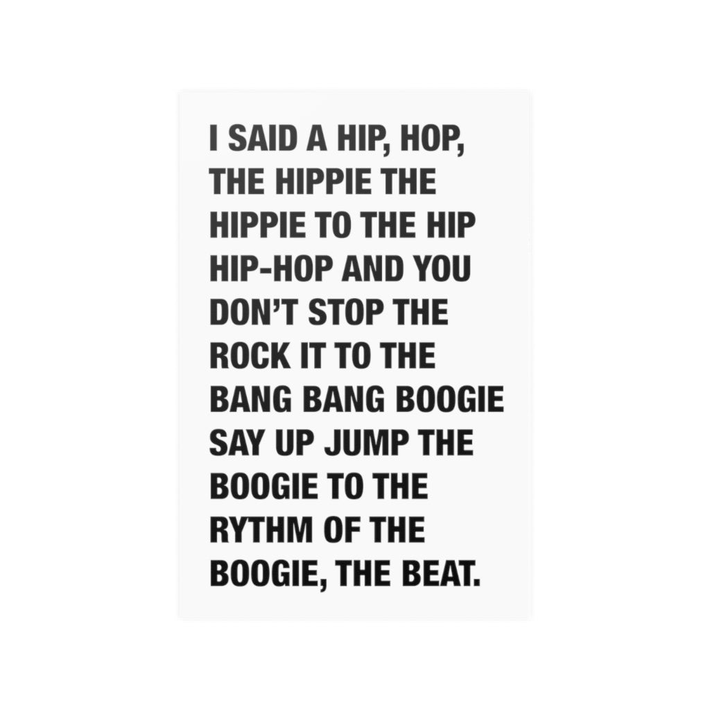 Rappers Delight print, unframed poster-Bootlg
