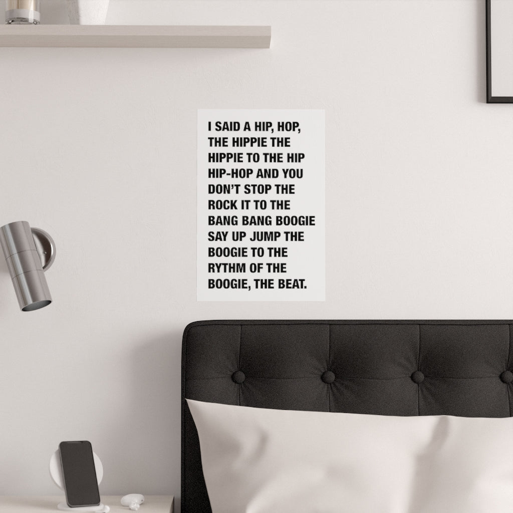 Rappers Delight print, unframed poster-Bootlg