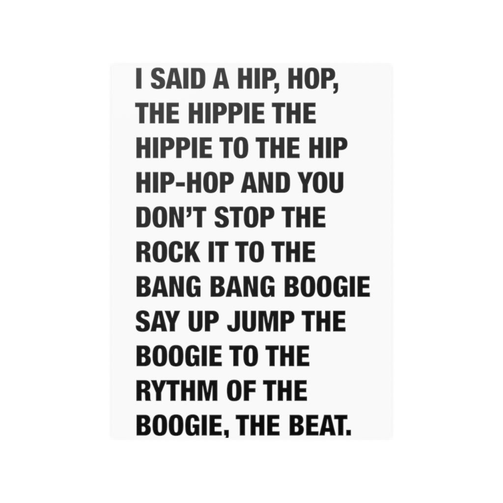 Rappers Delight print, unframed poster-18″ × 24″-Bootlg