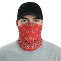 Red Bandana Neck gaiter Snood-Bootlg